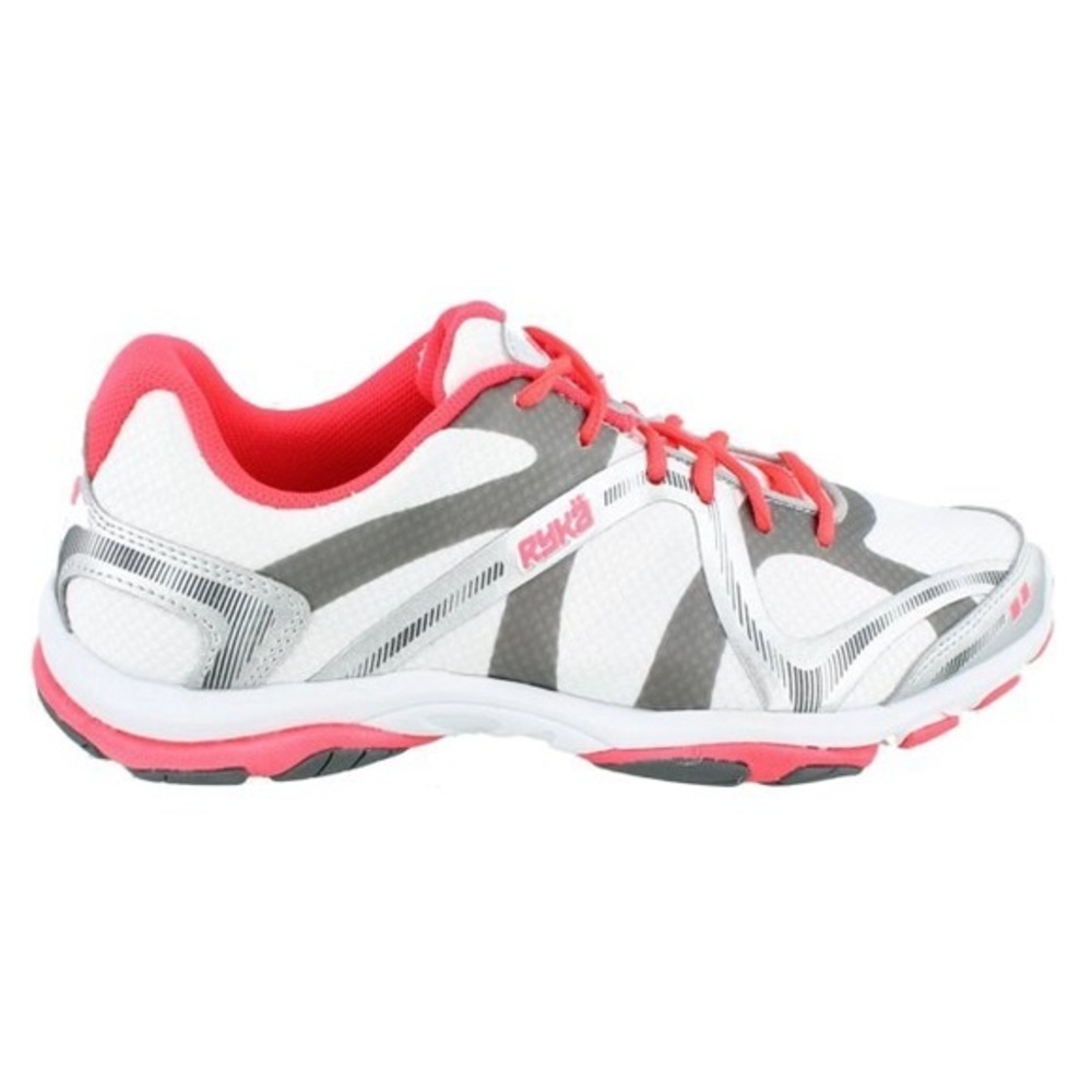 💛 Ryka Influence Sneakers Grey & Coral Tennis Shoes 5